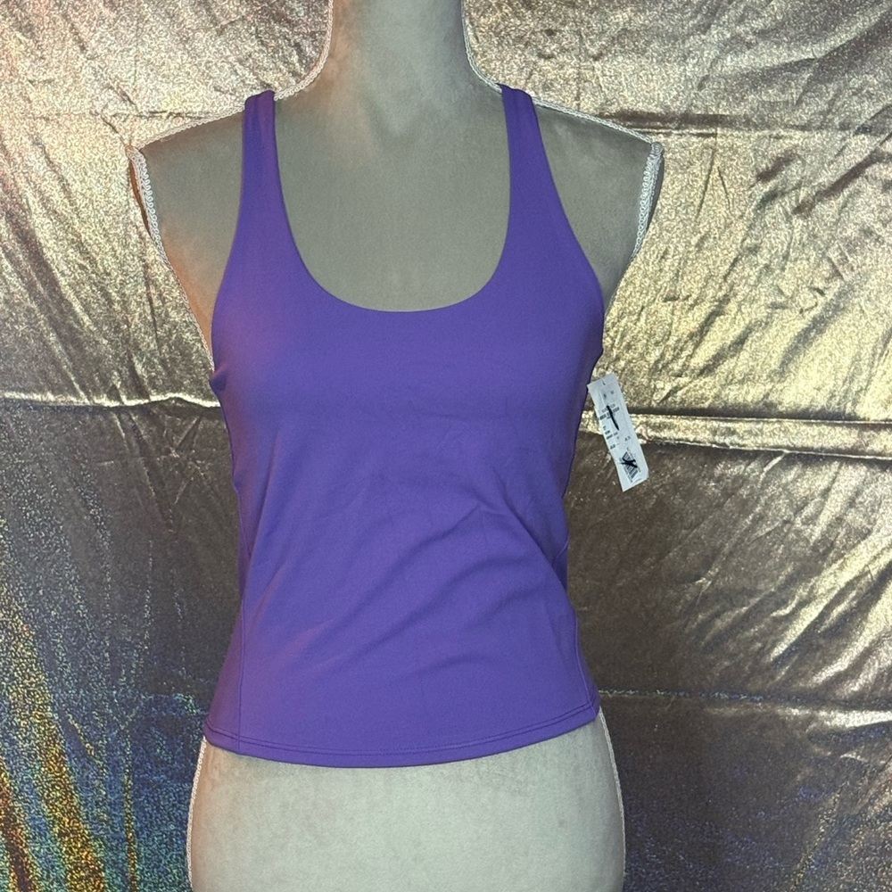 Spanx Get Moving Contour Crossback Shelf Tank Top in Vibrant Lilac